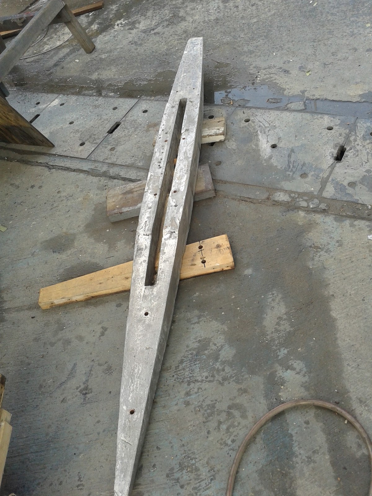 Building a Somes Sound Wooden Boat in Hong Kong Lead Ballast Keel unbound