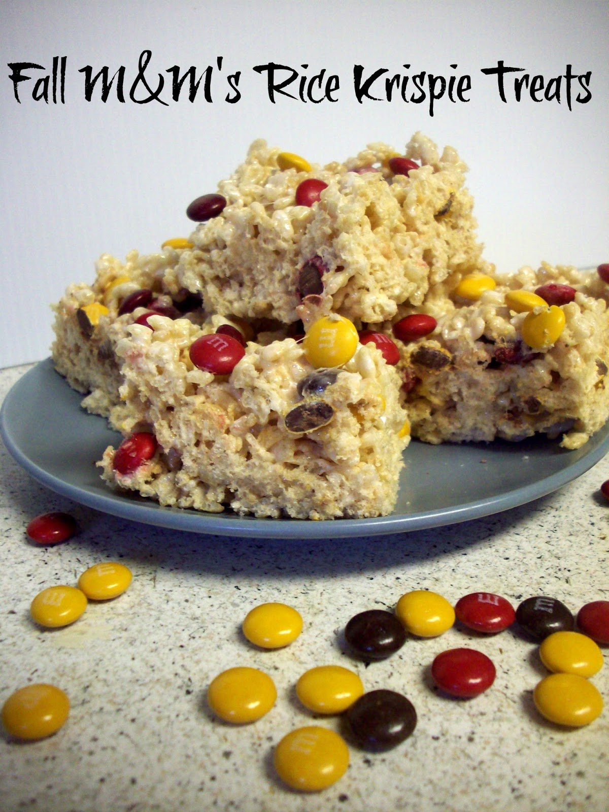 M&M's Fall Rice Krispie Treats & Hot Caramel Apple Cider Recipes HarvestFun Food Crafts and