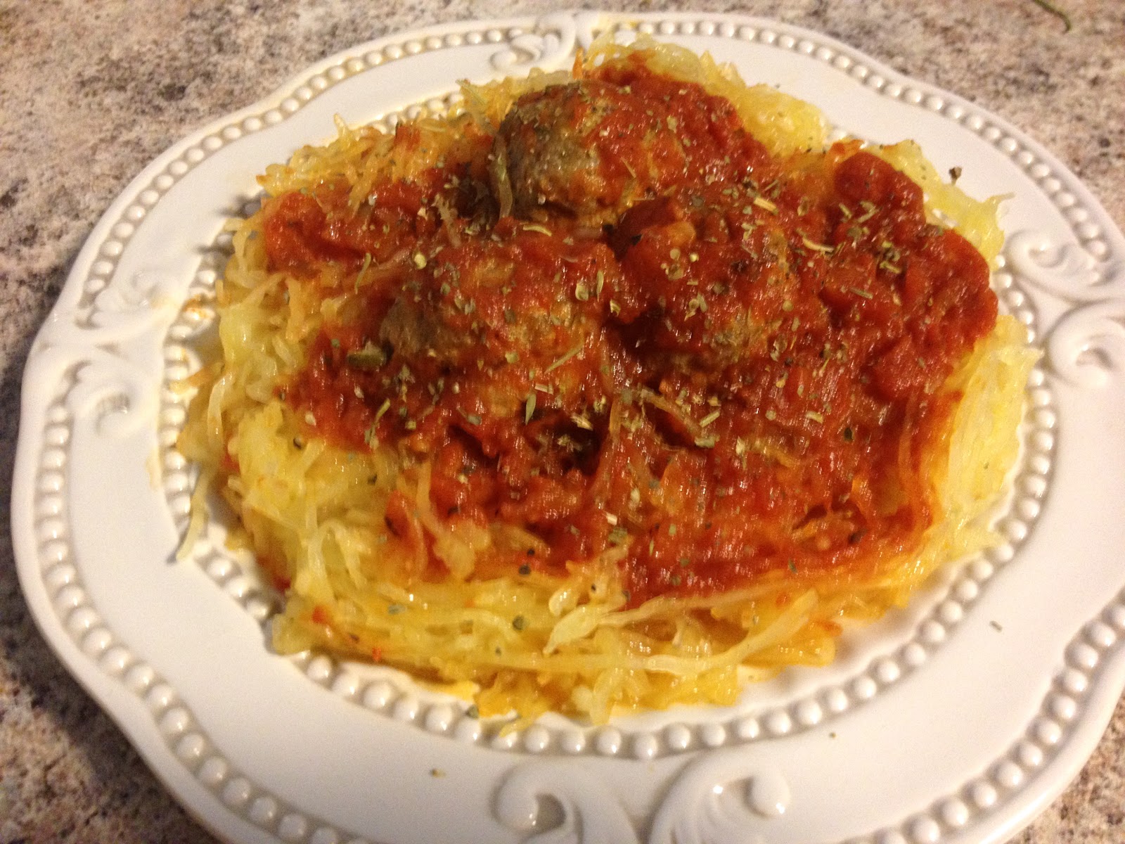 Capturing Diabetes guest blogger spaghetti squash with turkey meatballs