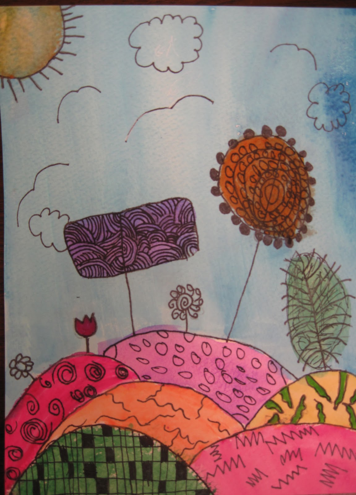 Angela Anderson Art Blog Zentangle Pen & Ink Watercolor Paintings