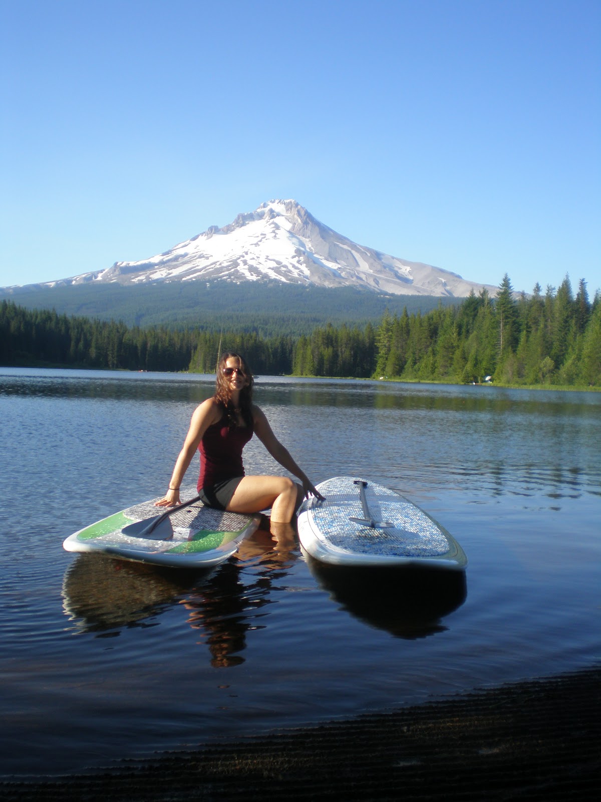 Trillium Lake Paddle Boarding, Oregon | BareFeat Health & Fitness