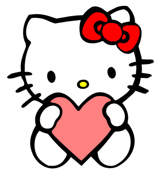 Cricut Cardiologist: Free Hello Kitty with a Heart svg