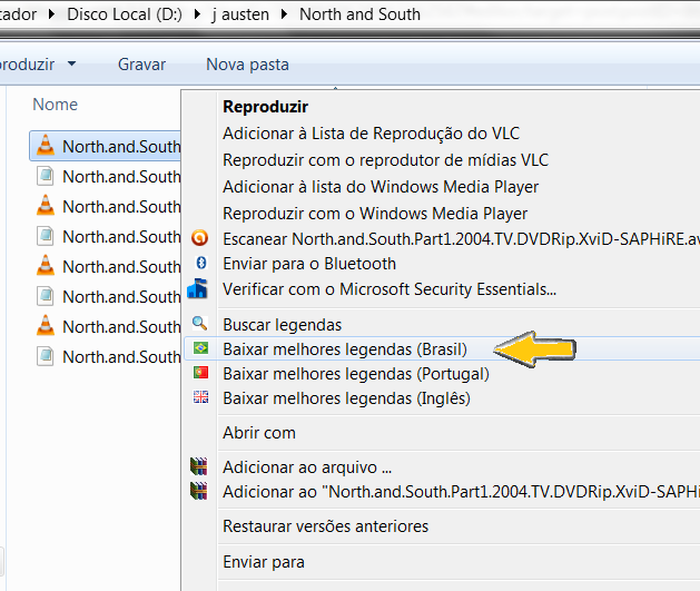 Tutorial de Legendas Blog Amantes de Jane Austen