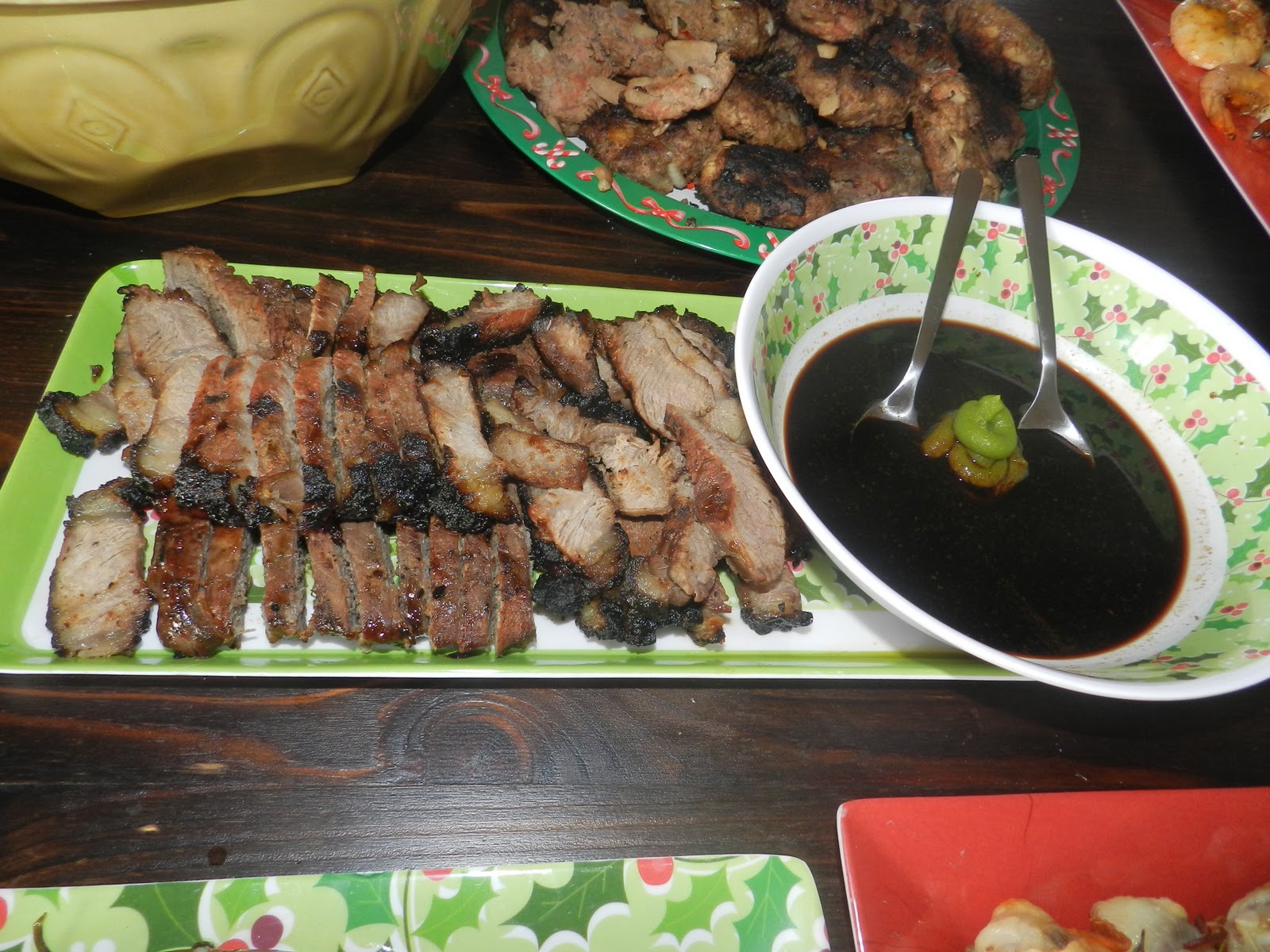 Gourmet Mum Teriyaki Steak with Soy and Wasabi Dipping Sauce