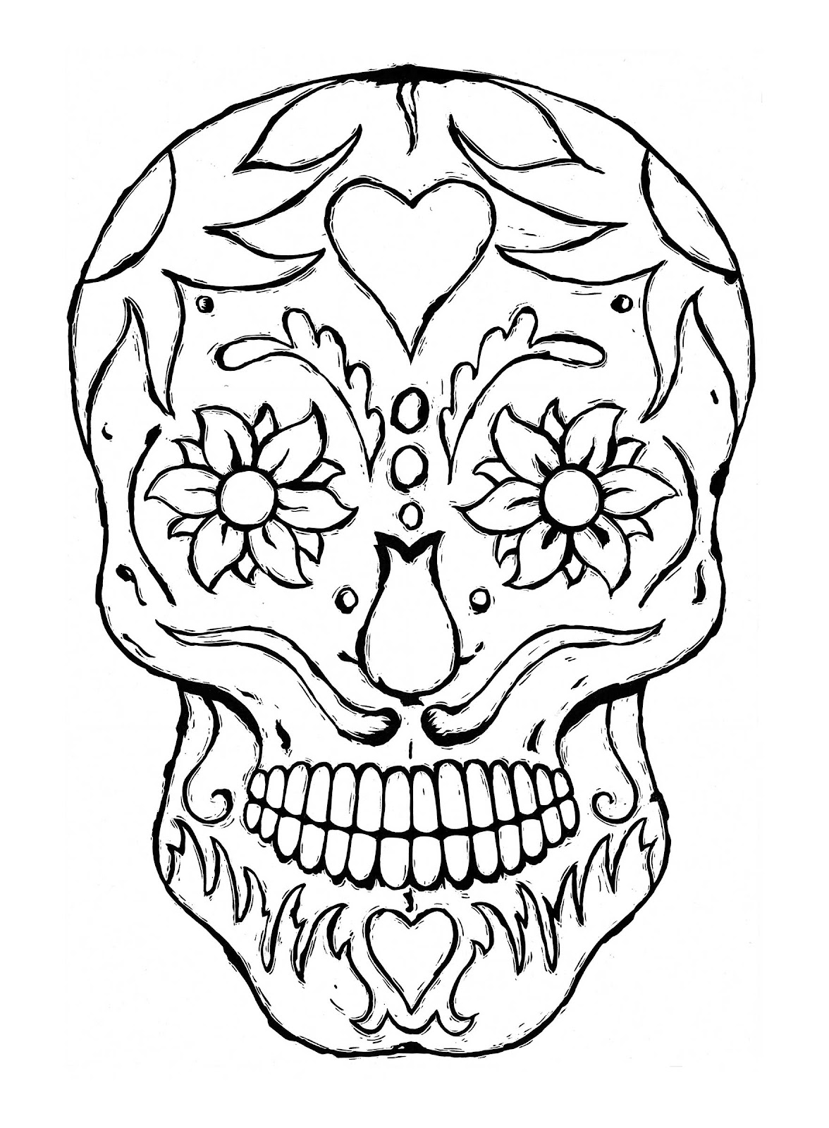 Skulls Colouring Pages