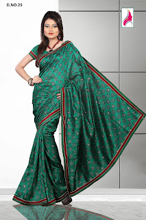 Bhagalpuri Silk  border work sari-29 