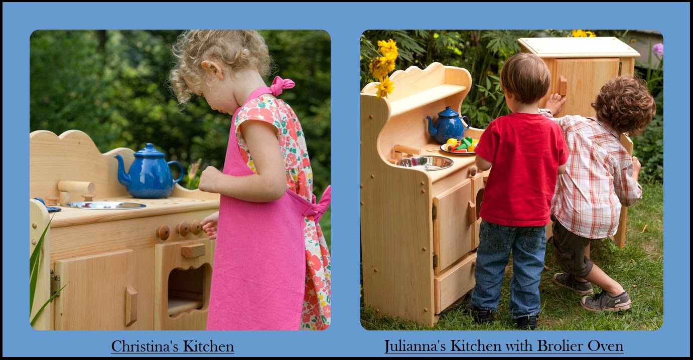 elves and angels play kitchen