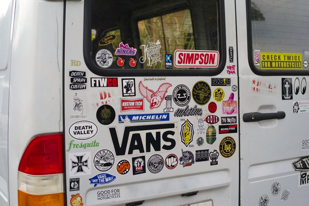 el solitario van with bikerMetric sticker