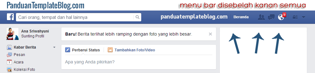 Tampilan Baru dan Fitur Facebook Tampilan Baru dan Fitur Facebook