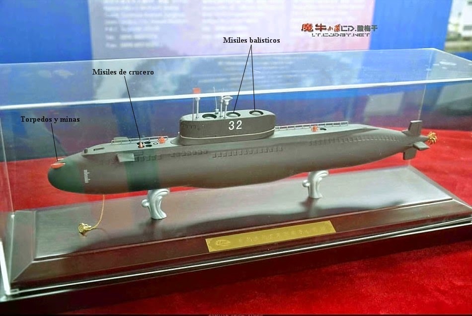 Submarinos SSBN y Otras Variantes. China+tipo+032+201