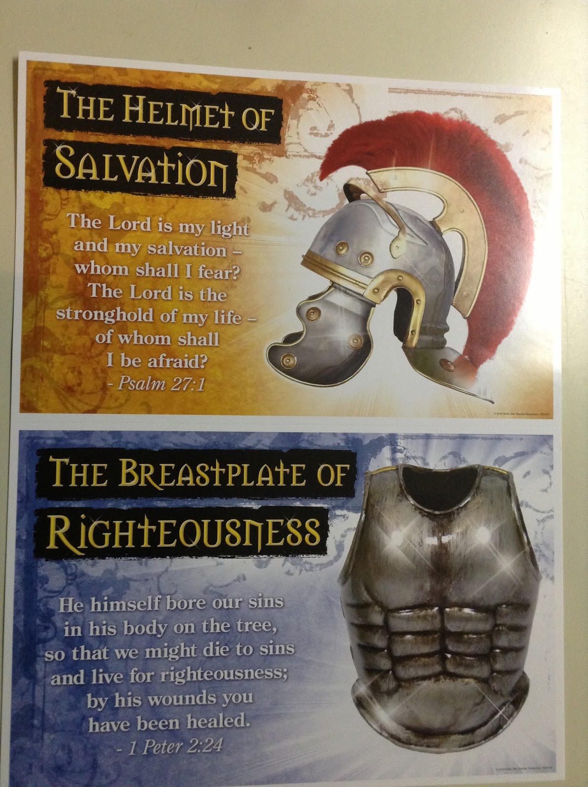 Look to Him and be Radiant Armor of God Decorations