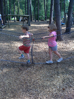 west walk adventure playground rope bridge style chain