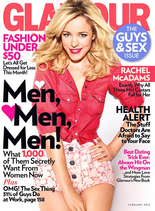 RACHEL McADAMS for GLAMOUR Feb 2012