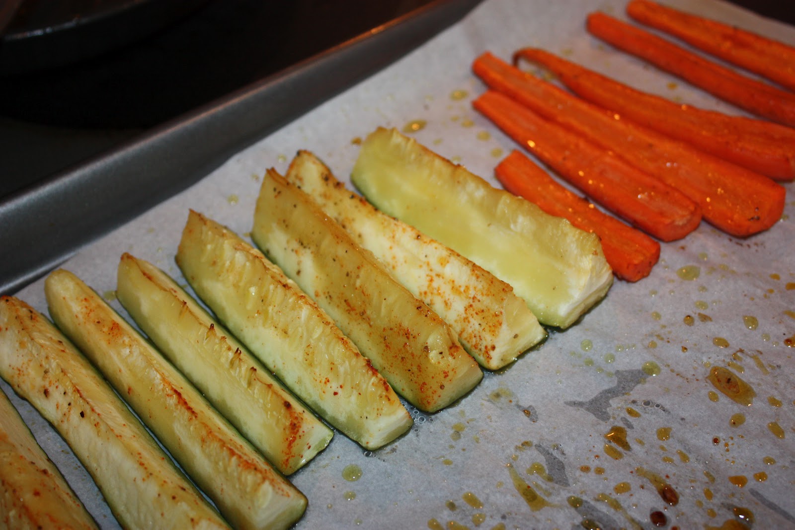 cooking with crystal Roasted Zucchini and Carrots