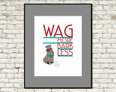 pug with top hat illustration with text