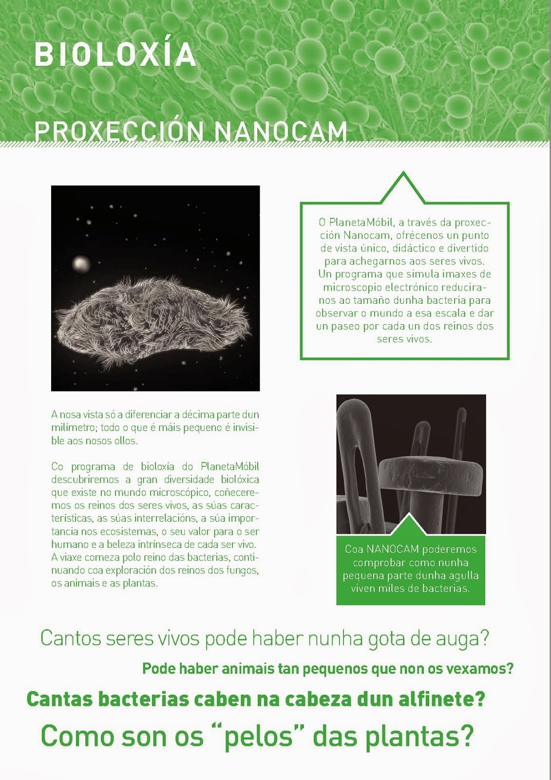Proyección de Biología - Nanocam