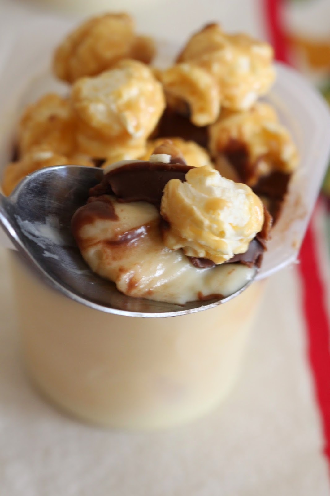 Tortillas and Honey Salted Caramel Pudding with Toffee Popcorn