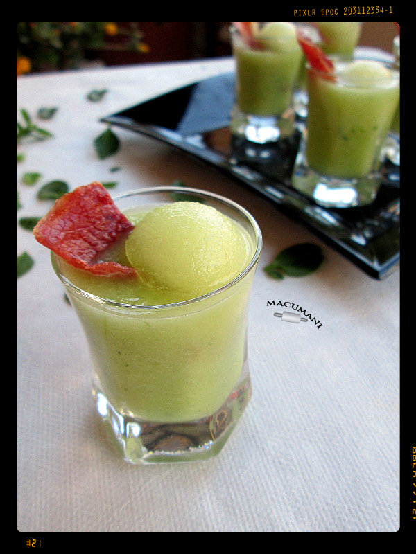 GAZPACHO DE MELON CON JAMÓN