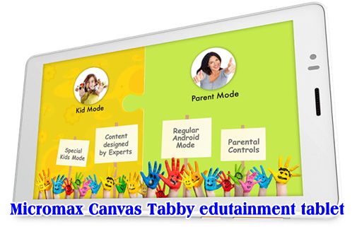 Micromax introduced Canvas Tabby Edutainment Tablet at Rs.6499