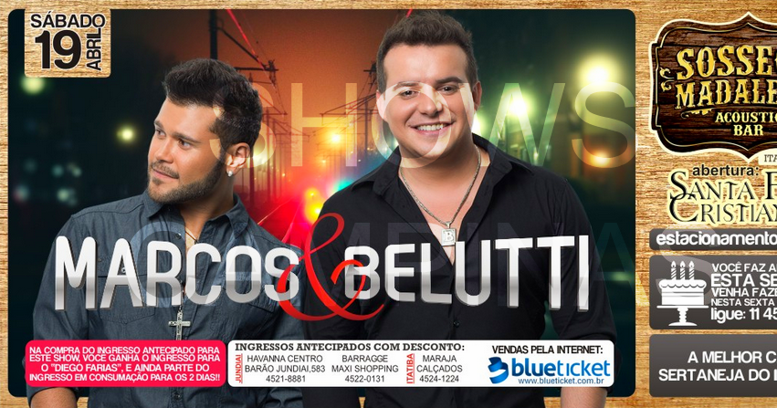 Agenda Marcos E Belutti Junho 2018 Shows Campinas