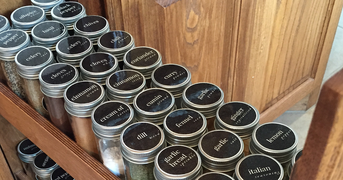 Spice labels and organization How to label and organize spices