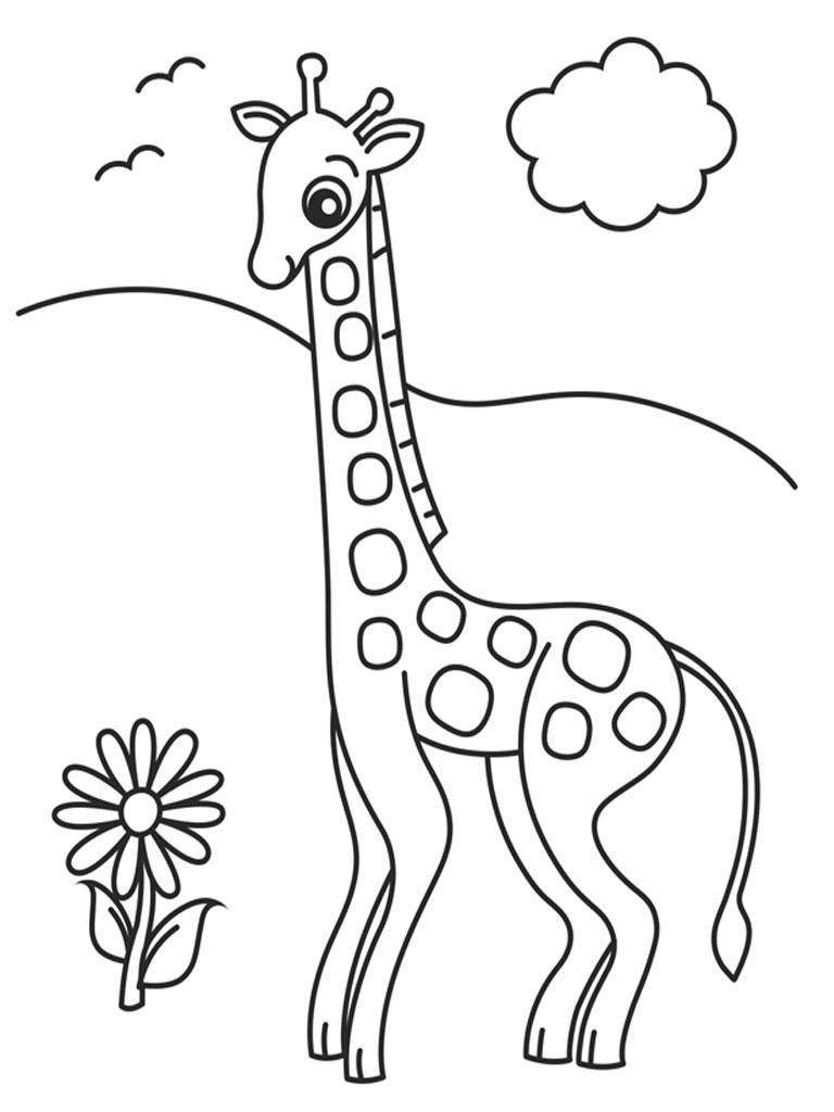 Giraffe Coloring Pages Realistic | Realistic Coloring Pages