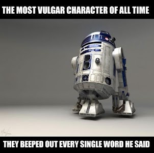 R2D2 most vulgar character beeped out every single word