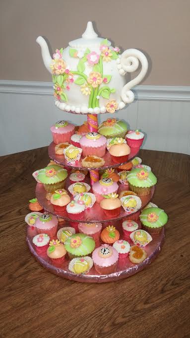 Alice In Wonderland Tea Party Baby Shower Cake