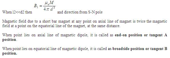 Magnetic field formula