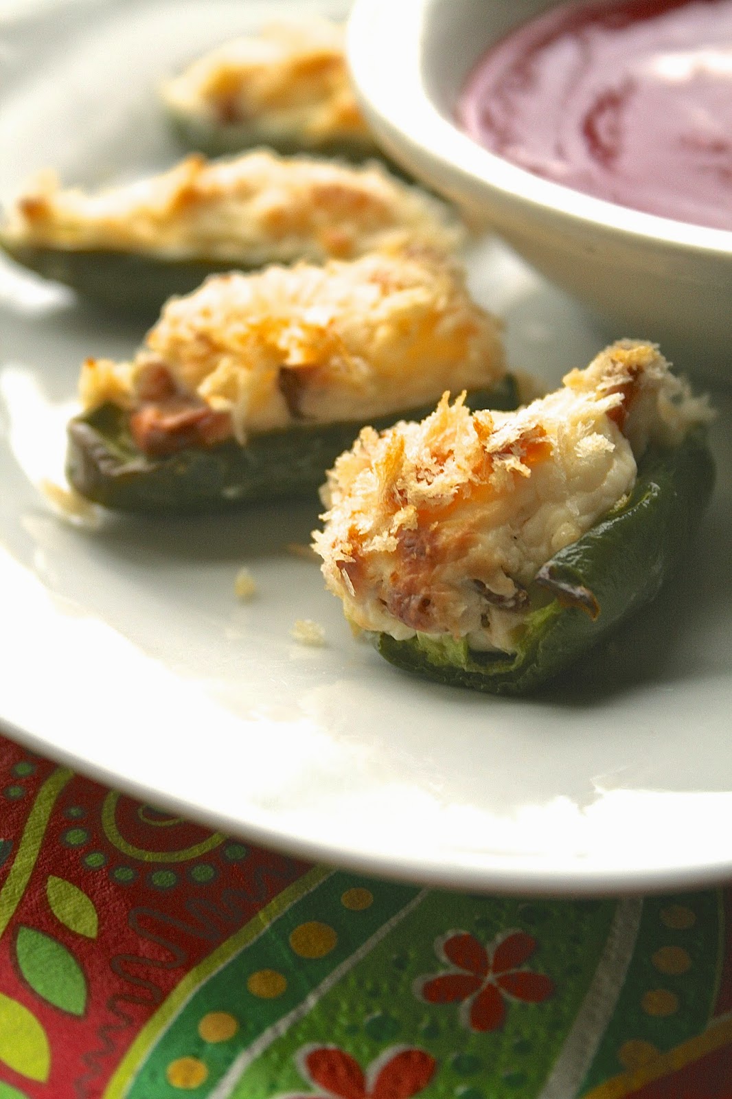 Oregon Transplant Baked Jalapeño Poppers with Raspberry Dipping Sauce