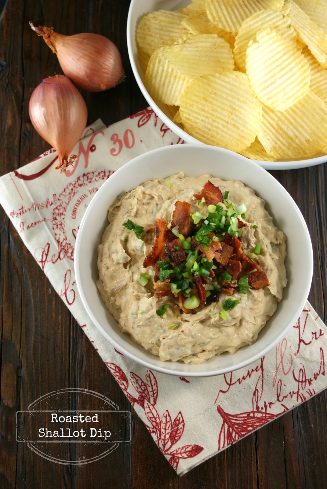 Authentic Suburban Gourmet Roasted Shallot Dip Friday Night Bites
