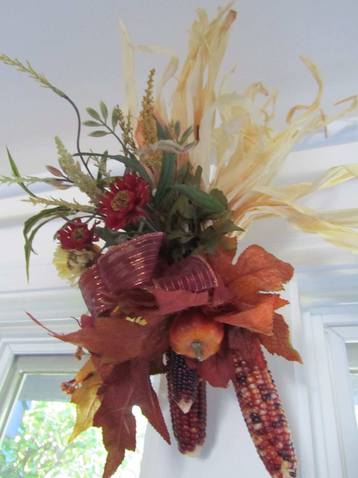 Creative Savv Autumn Home Decor Indian Corn Door Wall Ornament