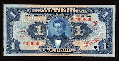 Brazil currency American Bank Note Mil Reis Banknote bill