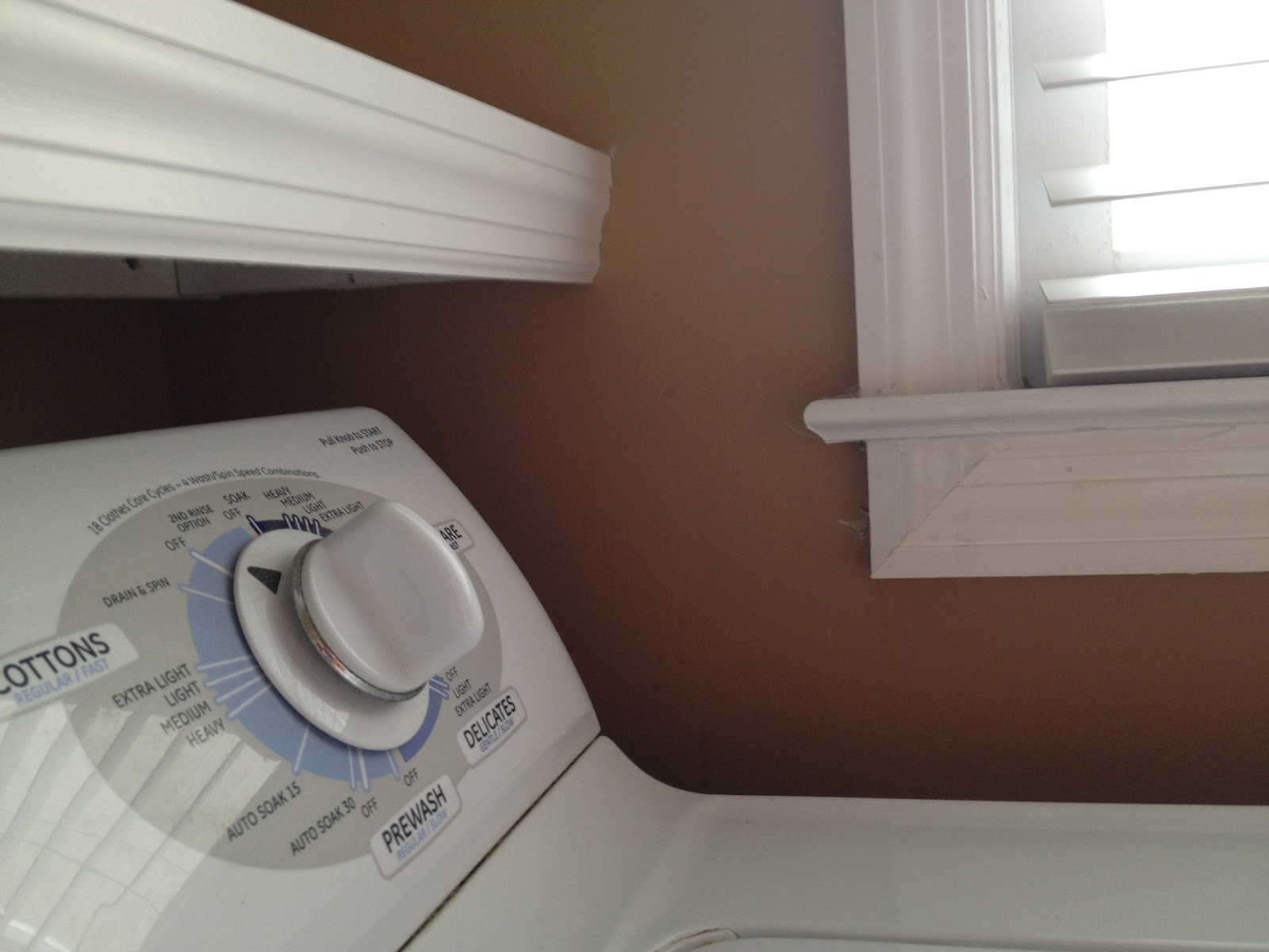 CasaLupoli Laundry Room Update Over the Washer/Dryer Shelf