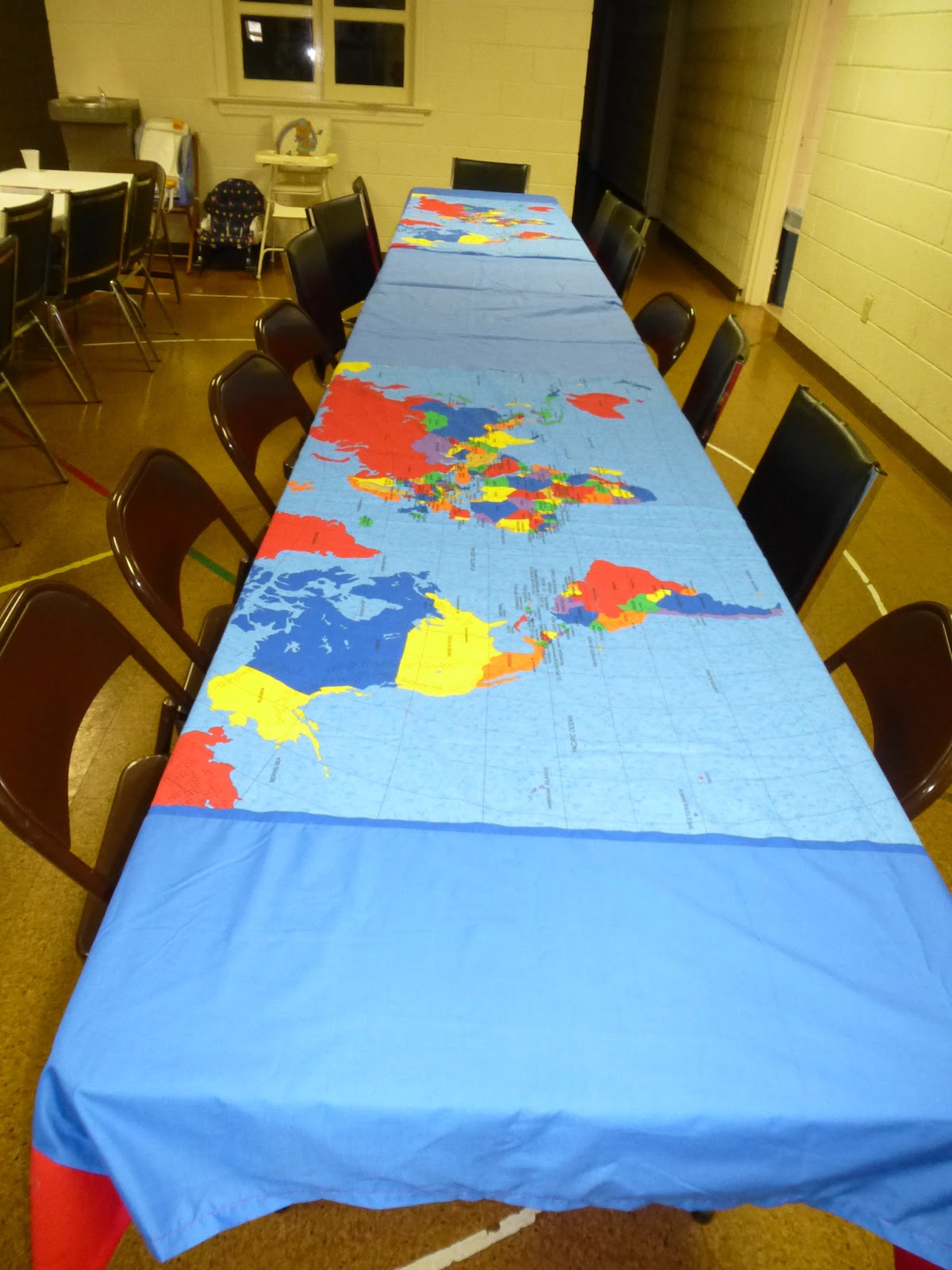 Our Journey of God's Faithfulness Map of the World Tablecloth