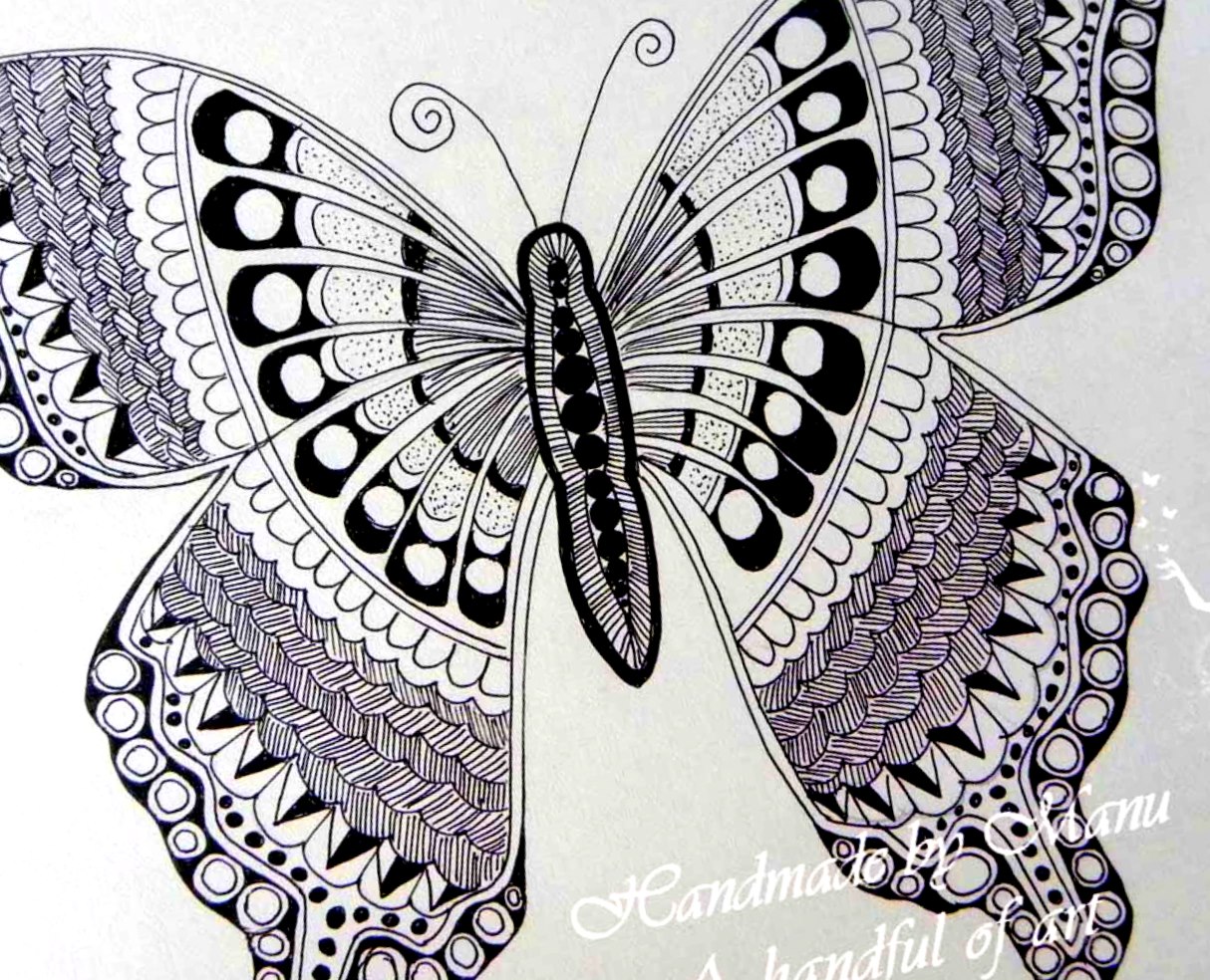 Butterfly Zentangle