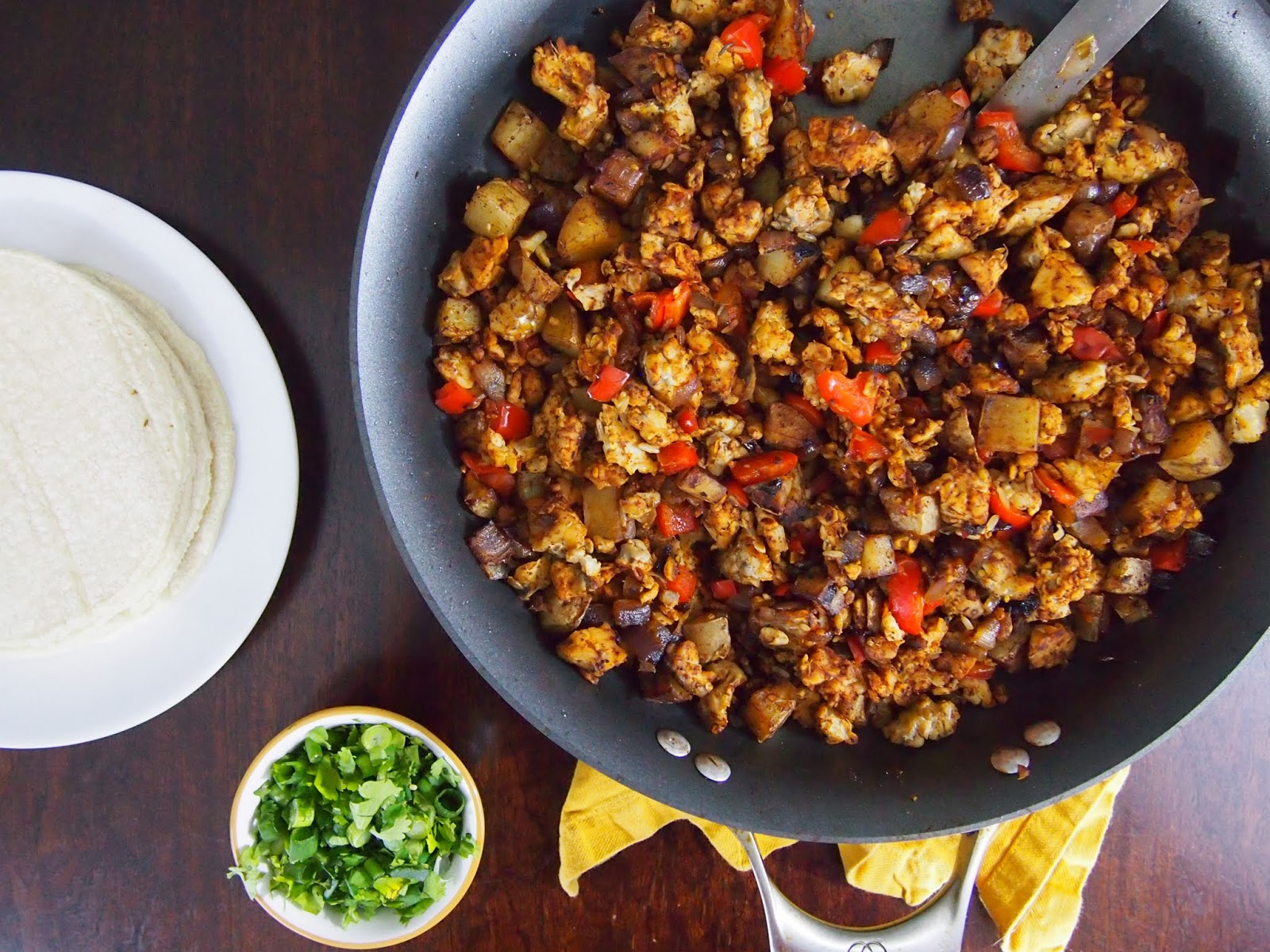 An Avocado A Day Chorizo Tempeh & Potato Tacos