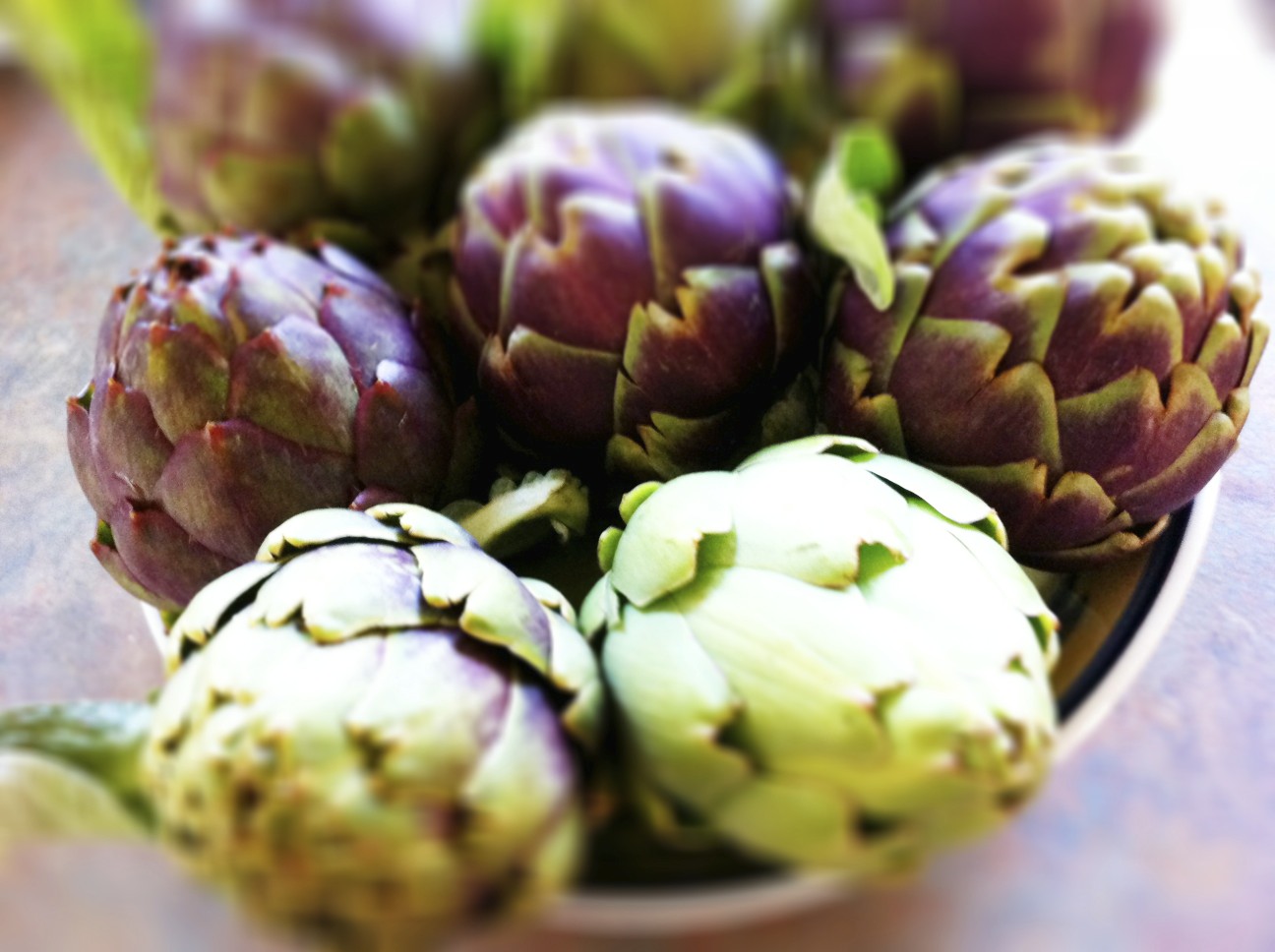 Toast Artichokes Bruschetta and Grilled with Sea Salt, Mint & Chilli