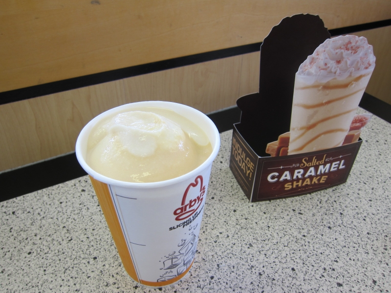 Review Arby's Salted Caramel Shake Brand Eating