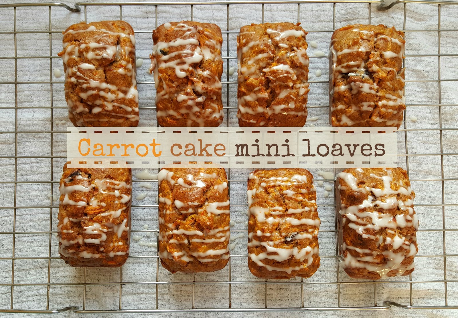 Recipe Carrot cake mini loaves GBBOBloggers2015 Stacey in the Sticks