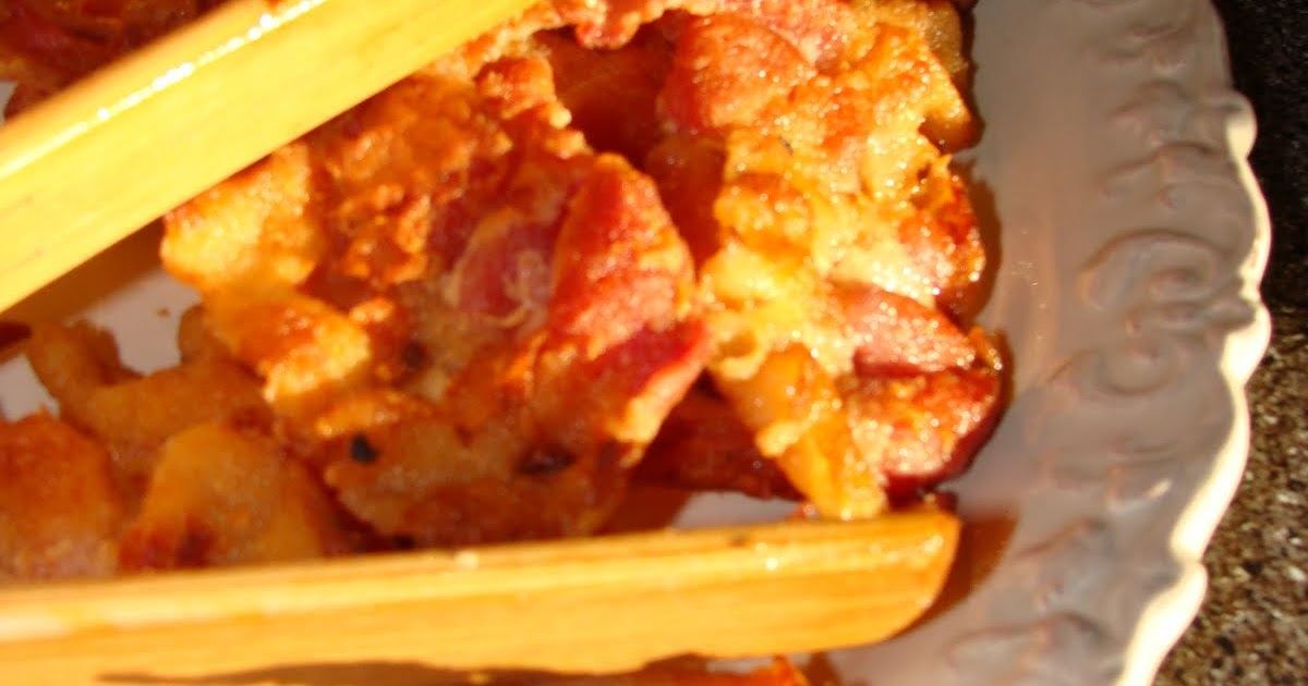 Just Cooking Floured and Fried Bacon