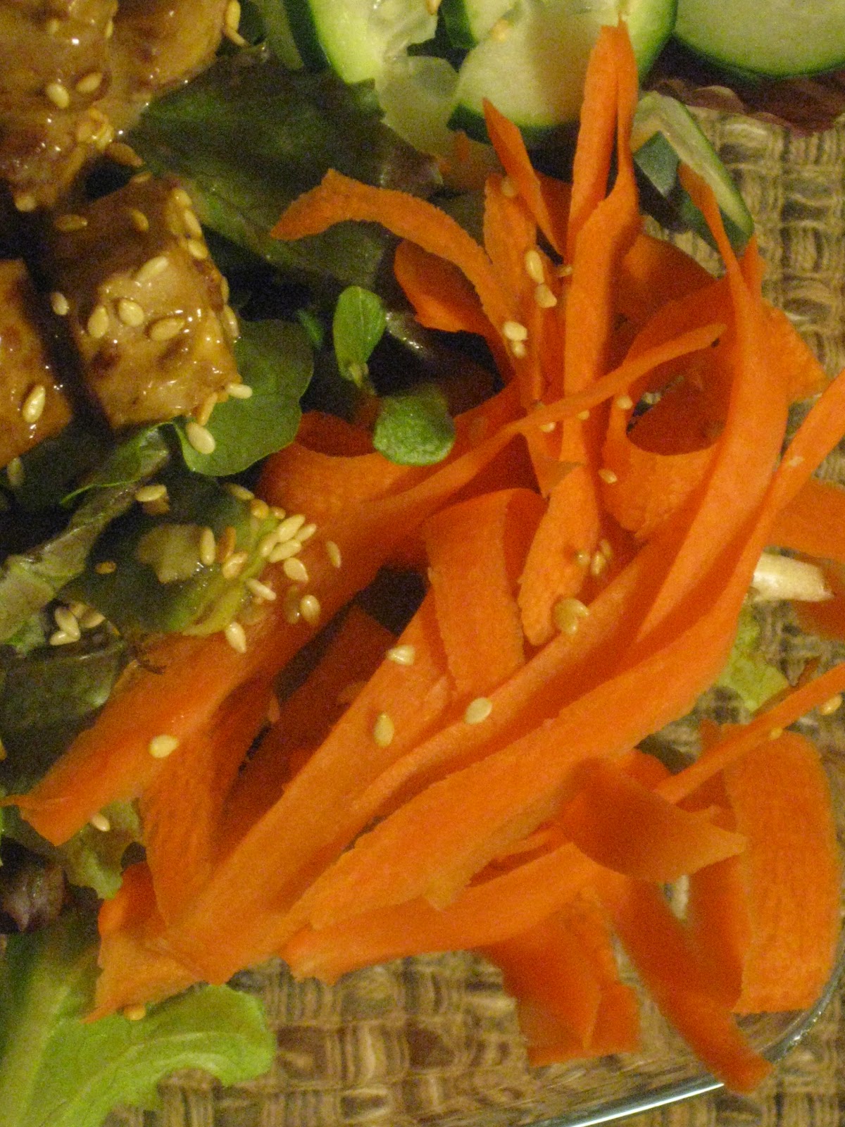 Meatless Mondays! Spicy Tofu Bento Bowl Salad Searching for Dessert