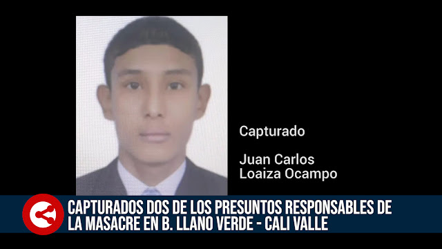 dos vigilantes de cañaduzal de llano verde cali capturados por masacre de menores agoso 2020 juan carlos loaiza ocampo presunto responsable de masacre en llano verde cali valle