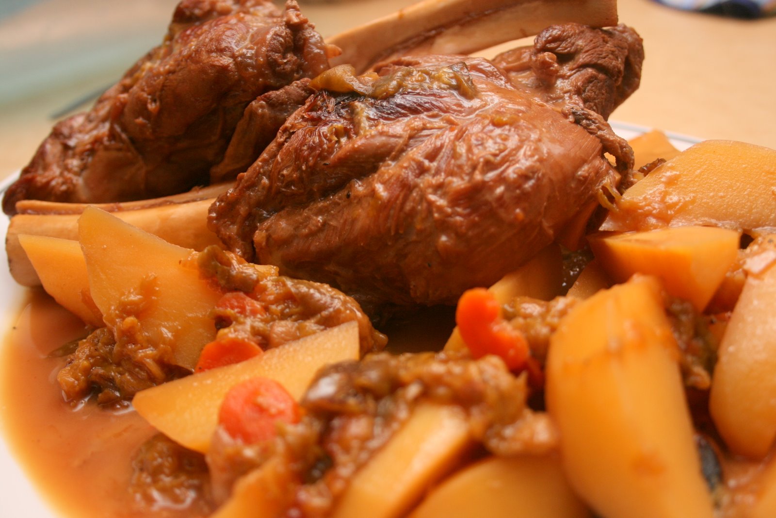 Lamb Shank and Plum Stew