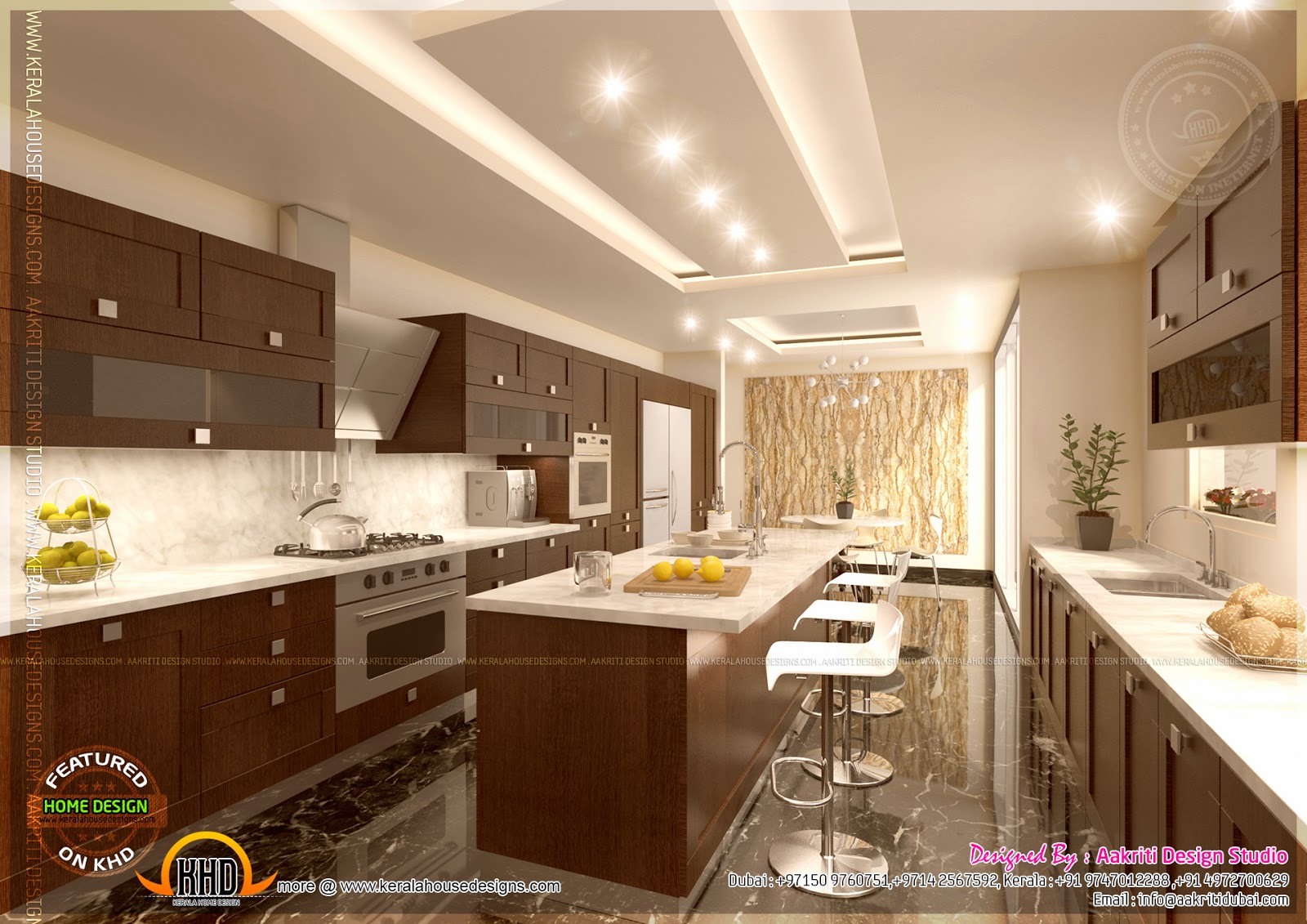 Kitchen designs by Aakriti Design Studio - Kerala home design and floor