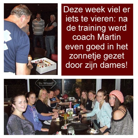 Dames verrassen coach!