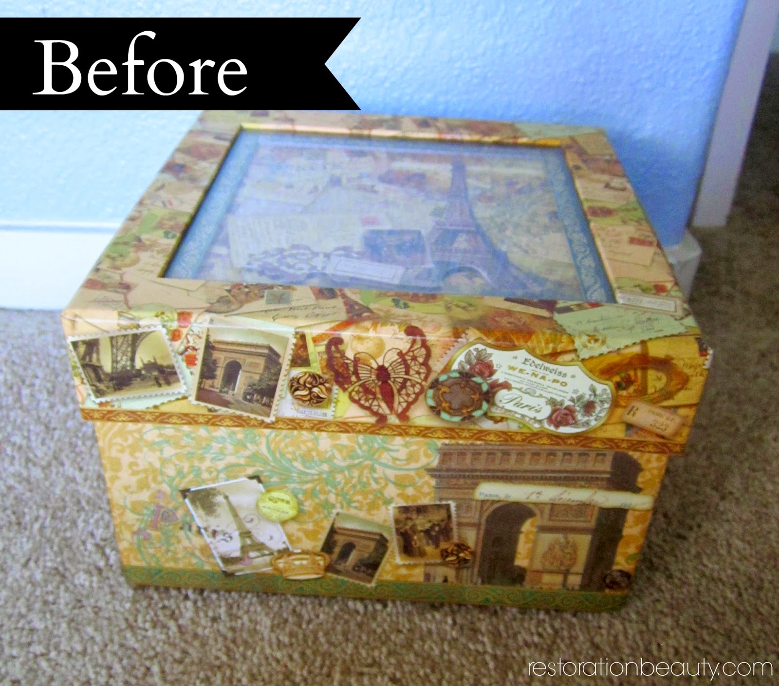 Restoration Beauty Decoupage Boxes Using Book Pages