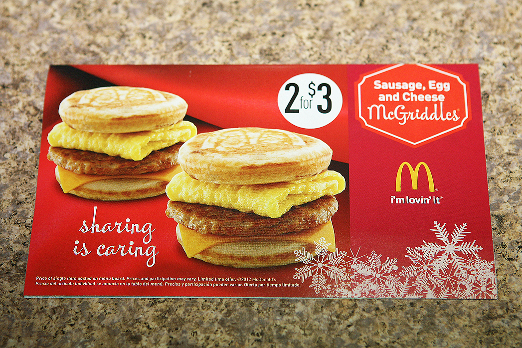 Mcdonalds coupon book