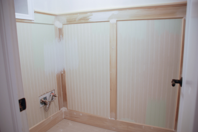 The Basement: Bathroom Beadboard Panelling - Rambling ...