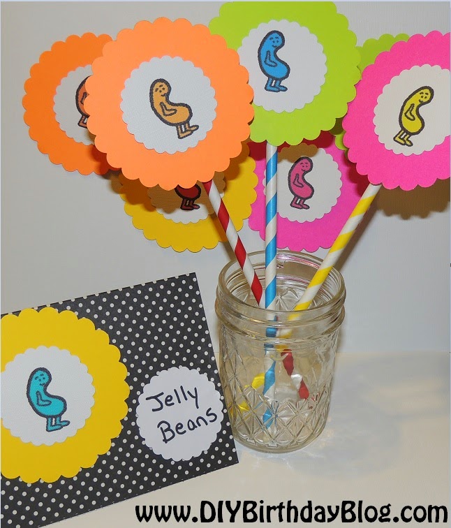 DIY Birthday Blog DIY Jelly Beans Birthday Party Banner, Cupcake